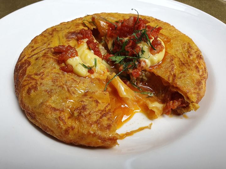 Chorizo tortilla at Sabor.. Photographer: Richard Vines - Bloomberg